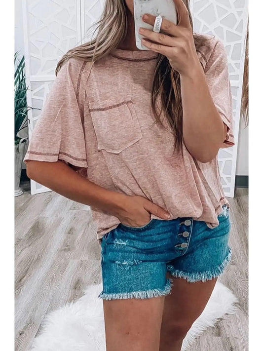 Pale Pink Short Sleeve